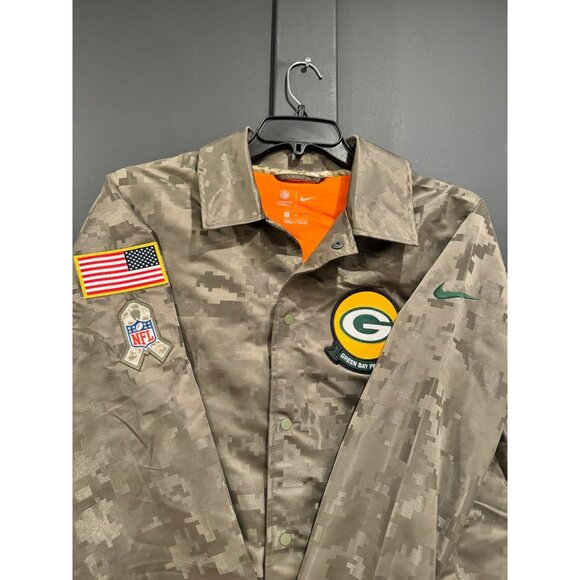 Nike Green Bay Packers Salute to Service Camo Full Snap Jacket Men Sz Medium - Picture 5 of 5